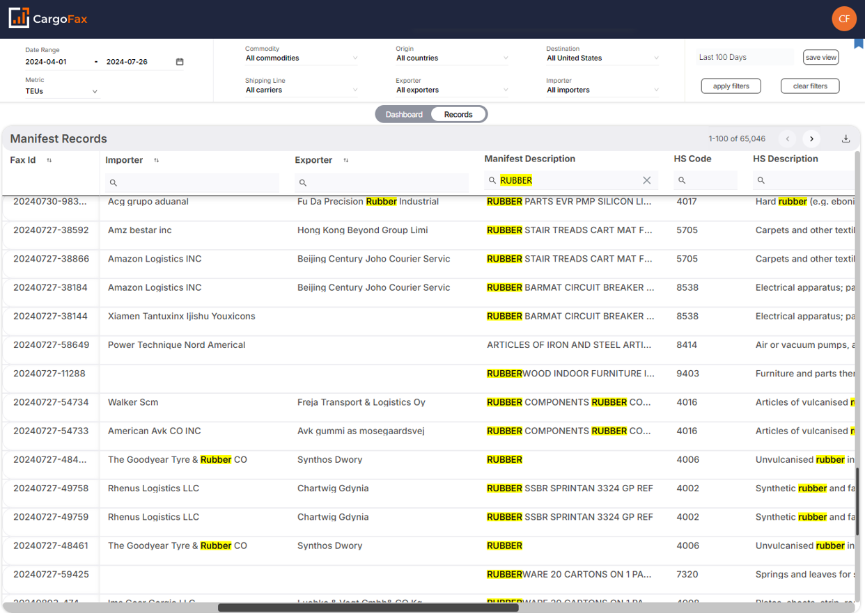 CargoFax find suppliers